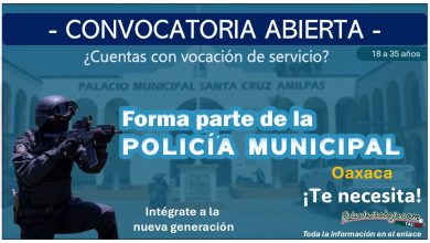 Forma parte de la policía municipal de Santa Cruz Amilpas, Oaxaca ¡Esto necesitas para aplicar con hasta 35 años!