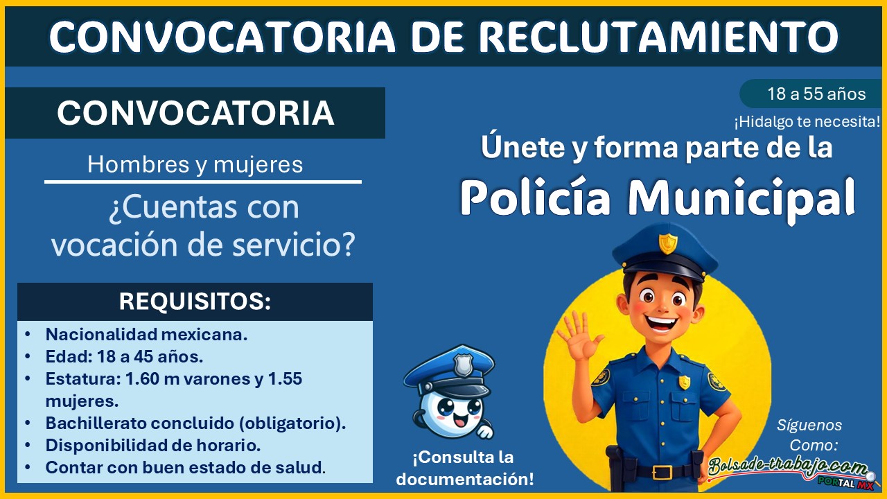 Forma parte de la policía municipal de Tetepango, Hidalgo ¡Puedes aplicar con hasta 45 años y preparatoria terminada! 1 Forma parte de la policía municipal de Tetepango, Hidalgo ¡Puedes aplicar con hasta 45 años y preparatoria terminada!