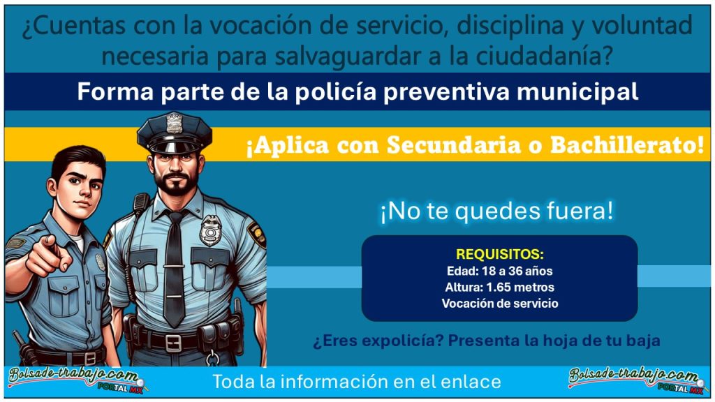 Forma parte de la policía preventiva municipal de Juan R. Escudero, Guerrero ¡Estos son los requisitos!