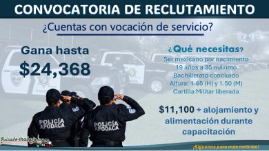 Gana hasta $24,368 formando parte de la Policía en Apodaca, Nuevo León, además de $11,100 + alojamiento y alimentación durante capacitación