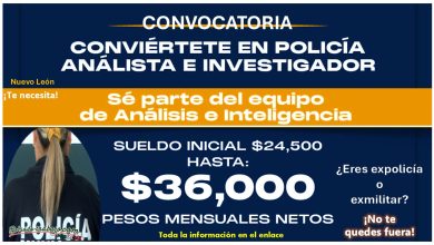 Gana un sueldo inicial de $24,500 a $36,000 mensuales como Policía Analista e Investigador en Juárez, Nuevo Léon ¡Esto necesitas!