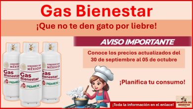 Gas Bienestar - Estos son los precios actualizados del 30 de septiembre al 05 de octubre ¡Que no te den gato por liebre!