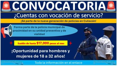 Hasta $17,000 mensuales, ofrece la Secretaría de Seguridad Pública y Tránsito Municipal Culiacán invita a formar parte de la policía de proximidad en su unidad preventiva y de vialidad ¡Conoce las bases de participación!