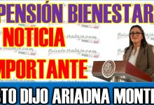 La Secretaria de Bienestar, Ariadna Montiel Reyes, envía un mensaje importante