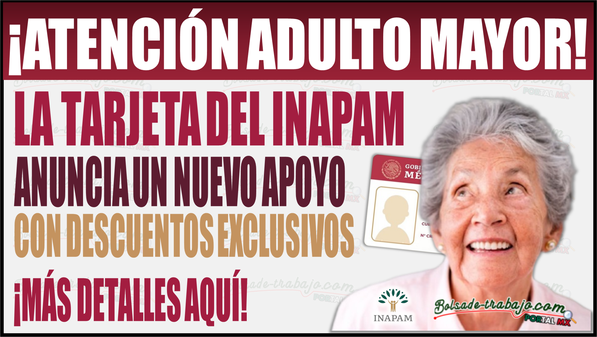 INAPAM anuncia un nuevo apoyo con descuentos para adultos mayores 1 INAPAM anuncia un nuevo apoyo con descuentos para adultos mayores