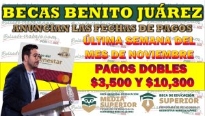 Fechas de Pago para Beneficiarios de la Beca Benito Juárez