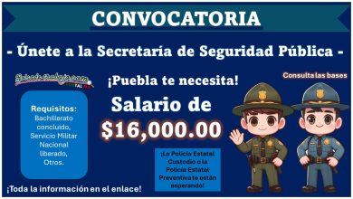 Informe de la Secretaría de Seguridad Pública dirigido a los interesados en ser parte de la policía estatal de Puebla ya sea en su perfil de custodia o preventiva, aquí te damos toda la información
