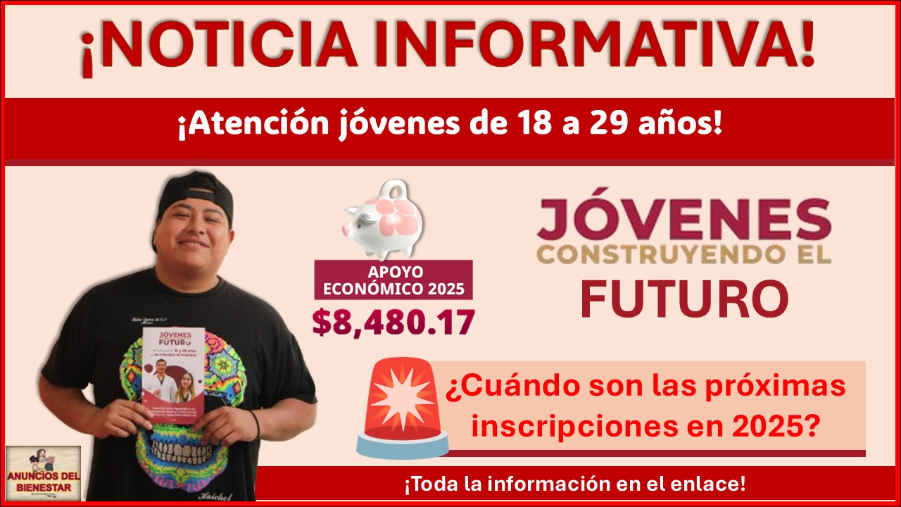 Jóvenes Construyendo el Futuro - ¿Cuándo son las próximas inscripciones en 2025?