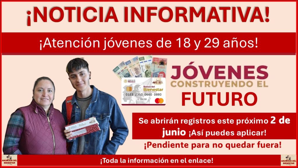 Jóvenes Construyendo el Futuro: En esta fecha de junio se abrirán registros para recibir más de 8 mil pesos del programa