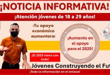 Jóvenes Construyendo el Futuro aumenta su apoyo ¡Esto es lo que recibirán en 2025!