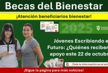Jóvenes Escribiendo el Futuro: ¿Quiénes reciben el pago de $1,900 pesos este 22 de octubre?