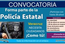 LA SSP de Veracruz ha lanzado su convocatoria de reclutamiento para unirse a la policía estatal del estado ¡Estos son los requisitos para aplicar!