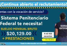 LA SSPC mantiene abierta su convocatoria de reclutamiento para el Sistema Penitenciario Federal ¡Salarios de hasta $20,129!