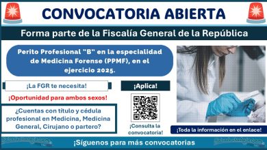 La Fiscalía General de la República abre vacantes de Perito Profesional “B” en la especialidad de Medicina Forense (PPMF) ¡Estos son los requisitos!