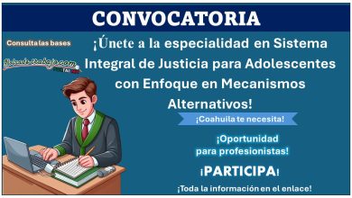 La Fiscalía General del Estado de Coahuila lanza convocatoria de especialidad en Sistema Integral de Justicia para Adolescentes con Enfoque en Mecanismos Alternativos, aquí todos los detalles