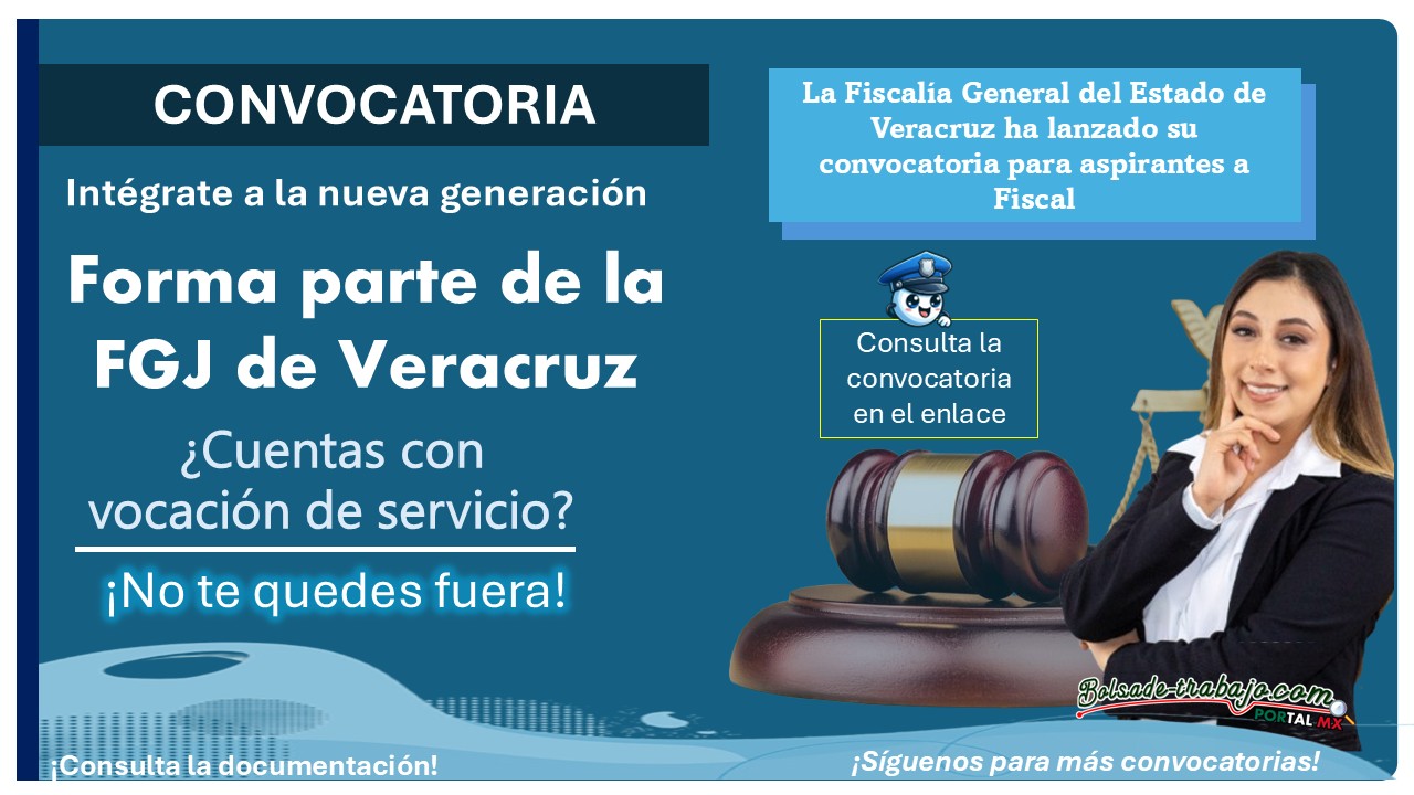 La Fiscalía General del Estado de Veracruz ha lanzado su convocatoria para aspirantes a Fiscal ¡Estos son los requisitos y documentos solicitados! 1 La Fiscalía General del Estado de Veracruz ha lanzado su convocatoria para aspirantes a Fiscal ¡Estos son los requisitos y documentos solicitados!