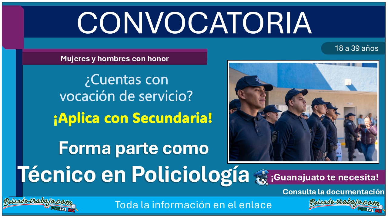 La INFOPOL de Celaya, Guanajuato mantiene abierta su convocatoria de reclutamiento para Técnicos en Policiología en solo 6 meses ¡Así puedes aplicar! 1 La INFOPOL de Celaya, Guanajuato mantiene abierta su convocatoria de reclutamiento para Técnicos en Policiología en solo 6 meses ¡Así puedes aplicar!