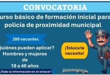 La Policía Municipal de Toluca invita a participar a aspirantes con hasta 40 en el curso de formación inicial para policía de proximidad municipal ¡solo hay 200 vacantes! Aquí toda la información