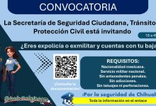 La Secretaría de Seguridad Ciudadana, Tránsito y Protección Civil de Atempan, Chihuahua lanzó su convocatoria de reclutamiento ¡Estos son los requisitos!