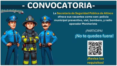 La Secretaría de Seguridad Pública de Atlixco ofrece sus vacantes como son: policía municipal preventivo, vial, bombero, y radio operador Monitorista ¡Conoce los requisitos y como aplicar!