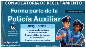 La Secretaría de Seguridad Pública de Guerrero invita a formar parte de su policía auxiliar ¡Oportunidad para hombres y mujeres!
