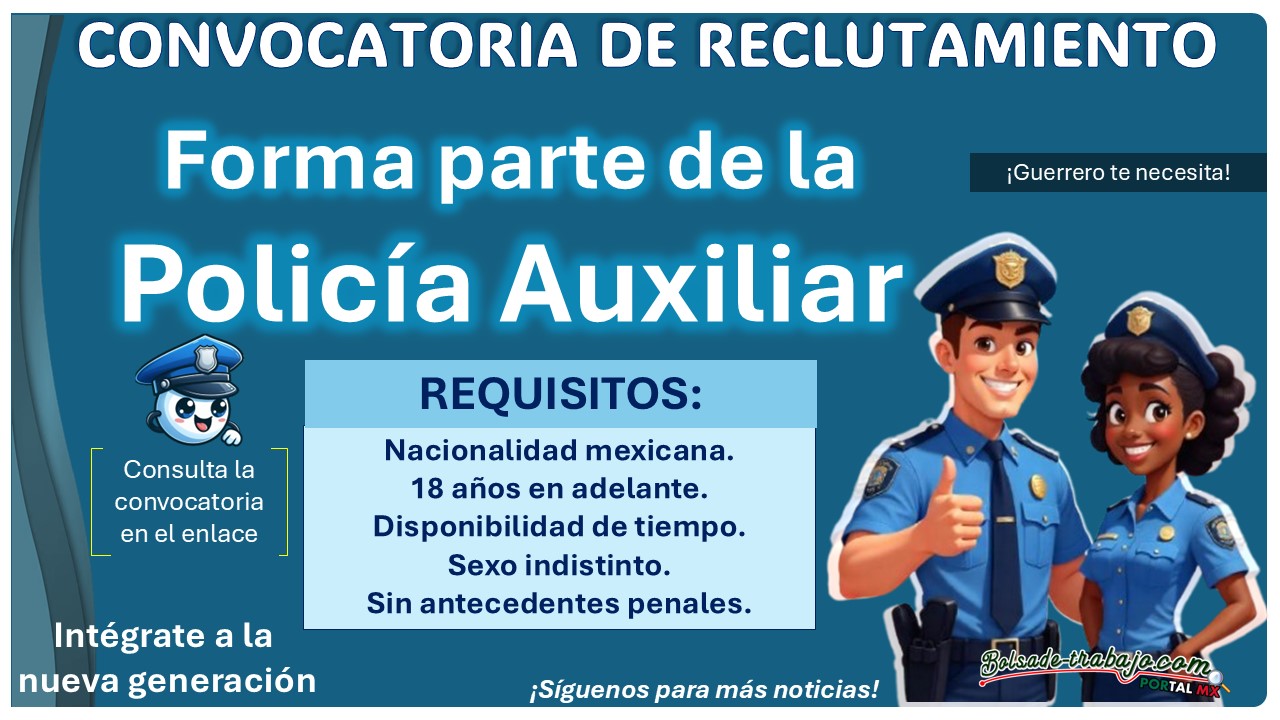 La Secretaría de Seguridad Pública de Guerrero invita a formar parte de su policía auxiliar ¡Oportunidad para hombres y mujeres! 1 La Secretaría de Seguridad Pública de Guerrero invita a formar parte de su policía auxiliar ¡Oportunidad para hombres y mujeres!