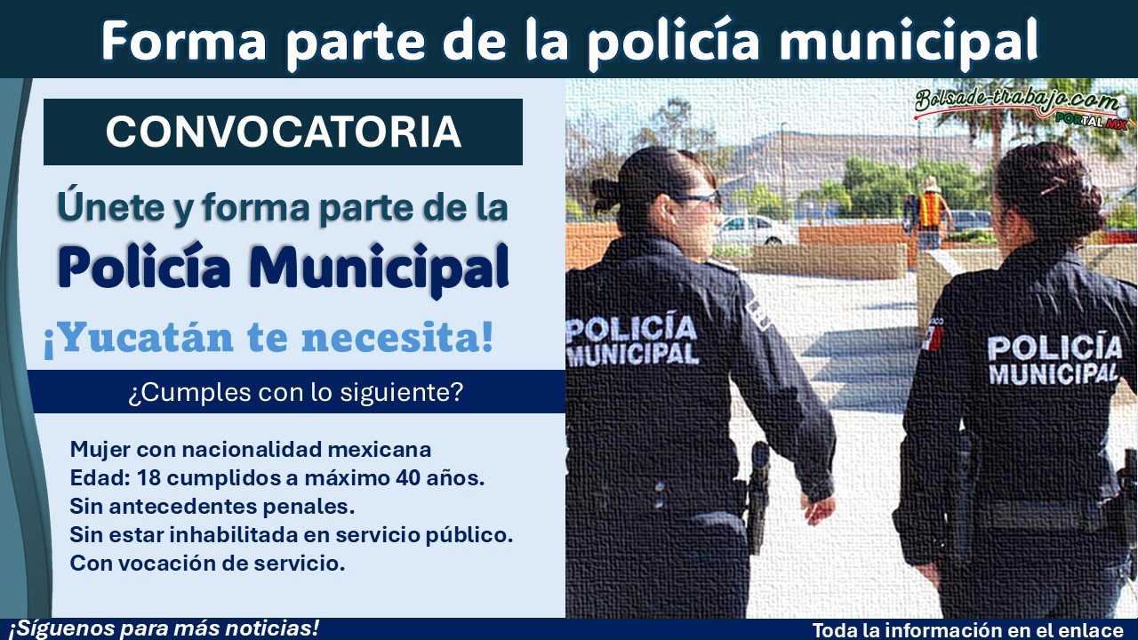 La Seguridad Pública Municipal de Izamal, Yucatán está invitando a mujeres a formar parte de su policía municipal ¡Estos son los requisitos para aplicar! 1 La Seguridad Pública Municipal de Izamal, Yucatán está invitando a mujeres a formar parte de su policía municipal ¡Estos son los requisitos para aplicar!