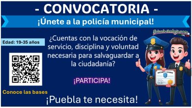 La carrera policial te está esperando, conoce el municipio de Puebla que está reclutando con edad de 19 a 35 años y estudios mínimos de Secundaria