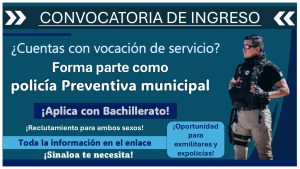 La convocatoria de reclutamiento para ser policía preventiva municipal en Mazatlán, Sinaloa se mantiene abierta para activos y ex activos ¡Así puedes aplicar!