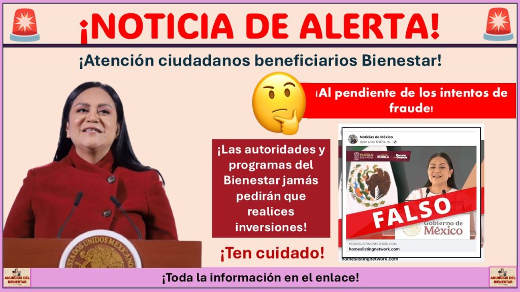 La titular de la Secretaría del Bienestar lanza importante mensaje de alerta ante un posible fraude a los beneficiarios Bienestar