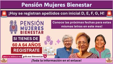 MUJERES BIENESTAR|: Letras con iniciales D, E, F, G, H les toca registrarse hoy 5 de agosto ¡Conoce las próximas fechas para estas mismas letras en este mes!