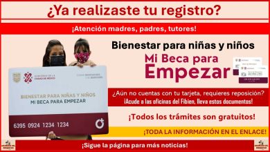 Mi Beca para Empezar: ¿Aún no cuentas con tu tarjeta, requieres reposición? ¡Acude a las oficinas del Fibien, lleva estos documentos!