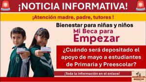 Mi Beca para Empezar: ¿Cuándo será depositado el apoyo de mayo a estudiantes de Primaria y Preescolar?