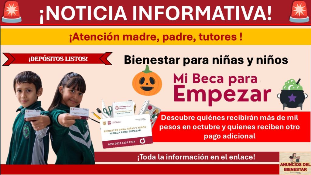 Mi Beca para Empezar: Descubre quiénes recibirán más de mil pesos en octubre y quienes reciben otro pago adicional