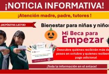 Mi Beca para Empezar: Descubre quiénes recibirán más de mil pesos en octubre y quienes reciben otro pago adicional