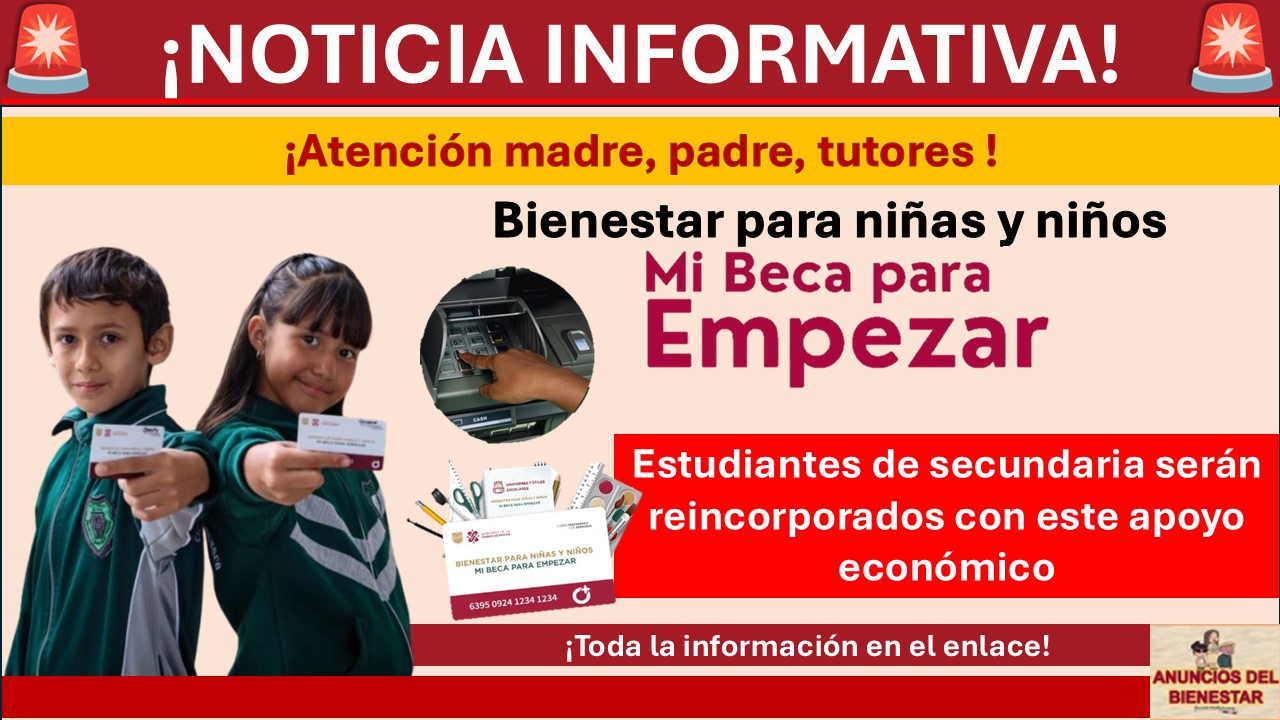 Mi Beca para Empezar: Estudiantes de secundaria serán reincorporados con este apoyo económico ¡Tienes antes del 30 de junio! 1 Mi Beca para Empezar: Estudiantes de secundaria serán reincorporados con este apoyo económico ¡Tienes antes del 30 de junio!
