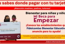 Mi Beca para Empezar - Fideicomiso Bienestar Educativo CDMX lanza comunicado de los establecimientos donde puedes pagar con tu tarjeta