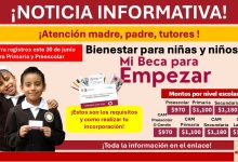 Mi Beca para Empezar cierra registros este 30 de junio para Primaria y Preescolar ¡Estos son los requisitos y como realizar tu incorporación!