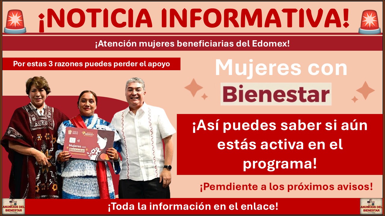 Mujeres con Bienestar Edomex: Por estas 3 razones puedes perder el apoyo ¡Así puedes saber si aún estás activa en el programa! 1 Mujeres con Bienestar Edomex: Por estas 3 razones puedes perder el apoyo ¡Así puedes saber si aún estás activa en el programa!
