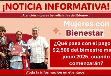 Mujeres con Bienestar Edomex: ¿Qué pasa con el pago de $2,500 del bimestre mayo-junio 2025, cuando comenzarán?