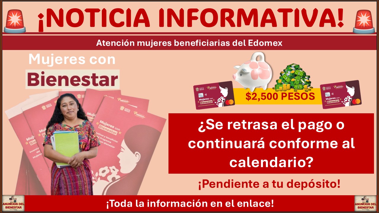 Mujeres con Bienestar: ¿Se retrasa el pago o continuará conforme al calendario?