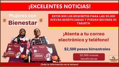 Mujeres con Bienestar – Estos son los requisitos para las 20,000 nuevas beneficiarias y puedan recoger su tarjeta