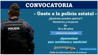 Oportunidad equitativa para hombres y mujeres, así como foráneos y exmilitares - Únete a la policía estatal de jalisco – Conoce los detalles de la convocatoria 2024