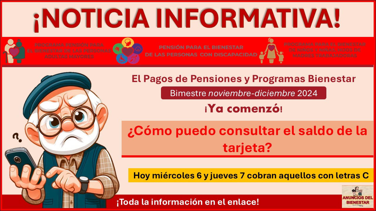 Pagos de Pensiones y Programas Bienestar - ¿Cómo puedo consultar el saldo de la tarjeta?