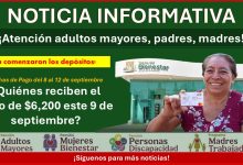 Pensión Adulto Mayor: ¿Quiénes reciben el pago de $6,200 este 9 de septiembre?