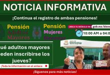 Pensión Adulto Mayor y Pensión Mujeres Bienestar: ¿Qué adultos mayores pueden inscribirse los jueves?