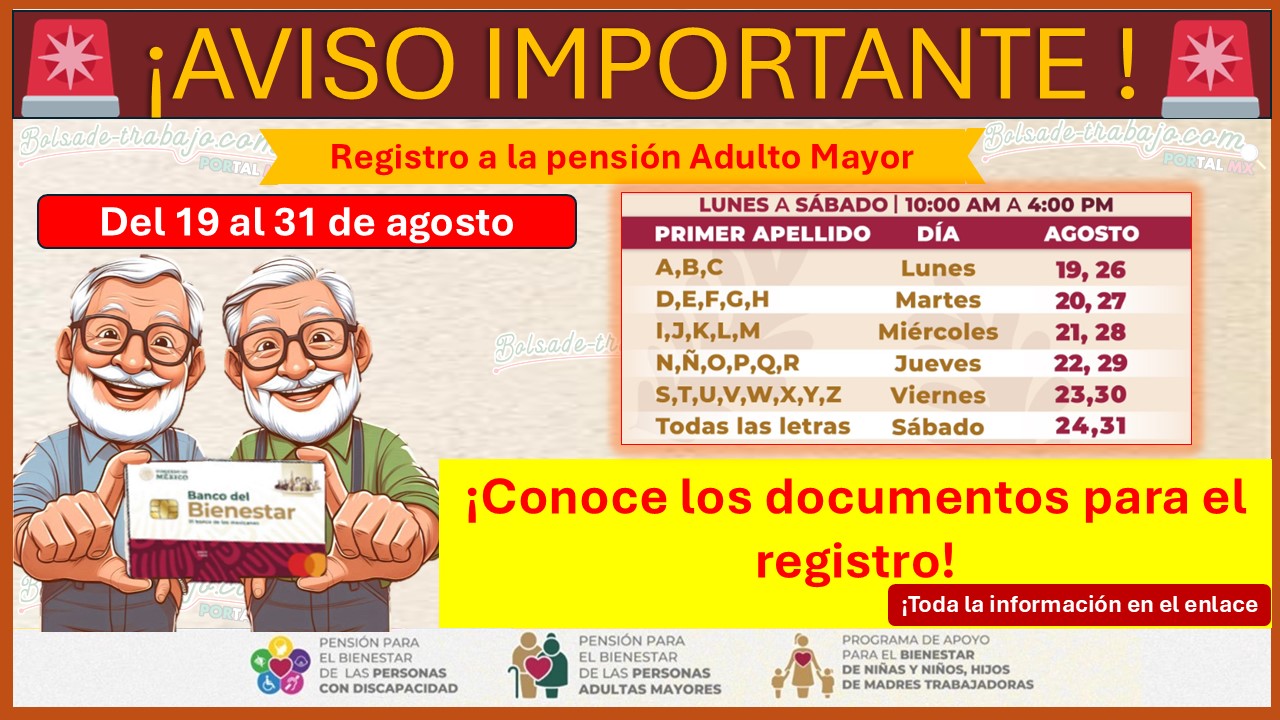 Pensión Adulto Mayor - ¡Estos son los documentos para el registro!