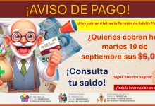 Pensión Bienestar Adulto Mayor - ¡Hoy martes 10 de septiembre cobran 4 letras! ¿Quiénes cobran hoy sus $6,000?