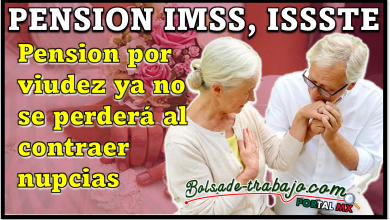 Pension IMSS, ISSSTE: Pension por viudez ya no se perdera al contraer nupcias