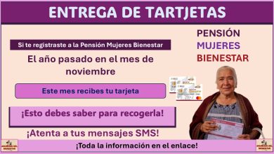 Pensión Mujeres Bienestar: Este mes reciben su tarjeta las que se inscribieron en noviembre ¡Esto debes saber para recogerla!Pensión Mujeres Bienestar: Este mes reciben su tarjeta las que se inscribieron en noviembre ¡Esto debes saber para recogerla!